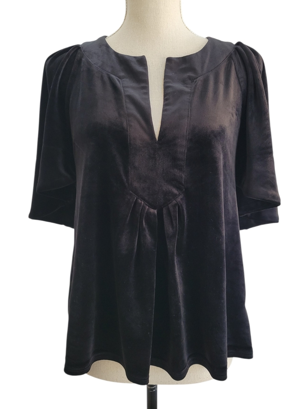 Pomander Place Tuckernuck Black Finley‎ Flutter Sleeve Blouse Size S
